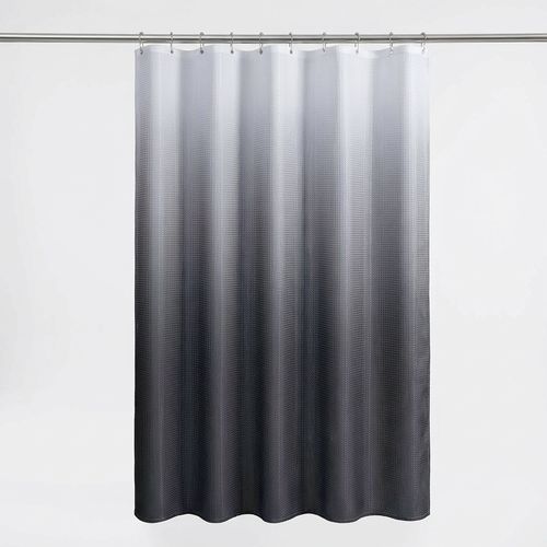 Dynamene Grey Ombre Waffle Stall Shower Curtain