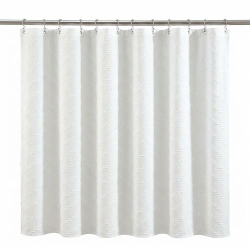 Dynamene Short Boho Chevron Shower Curtain Set